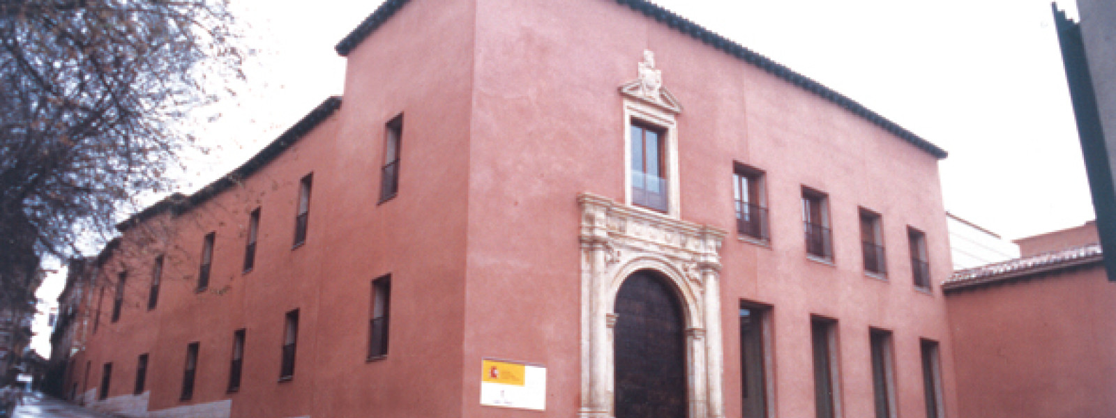 View of the principal entrace of the library