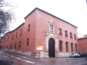 View of the principal entrace of the library