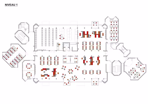 Level 1, Scial spaces, studying tables