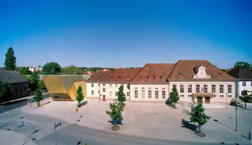 Front of the Library in Luckenwalde Railway Station