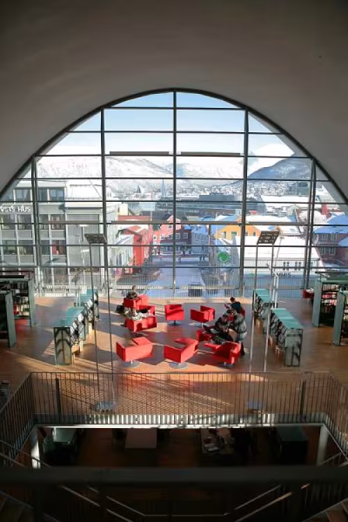 2nd floor, with view to the Tromsdalen mountain in the background