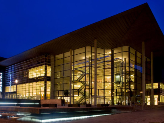 front of building