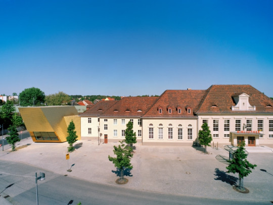 Front of the Library in Luckenwalde Railway Station