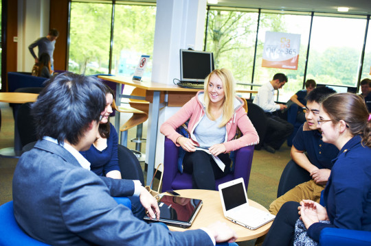 Social study area -  interior view