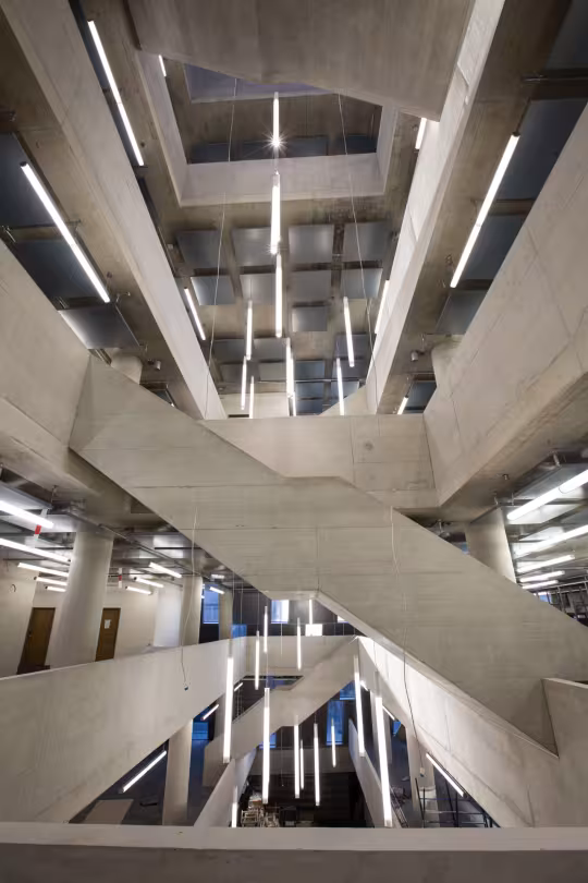 Stairways between reading rooms