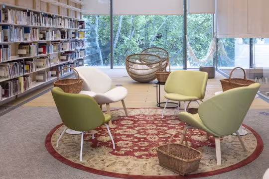 interior public library in barcelona
