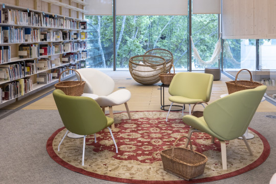 interior public library in barcelona