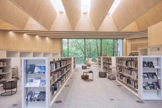 interior public library in barcelona