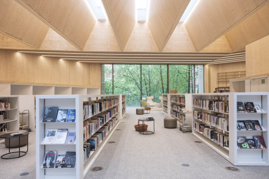 interior public library in barcelona