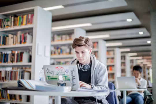 Working in a reading room