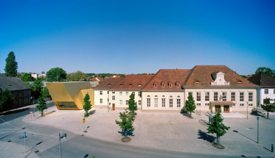 Front of the Library in Luckenwalde Railway Station