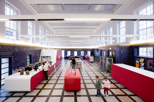 Interior of the Library in Luckenwalde Railway Station