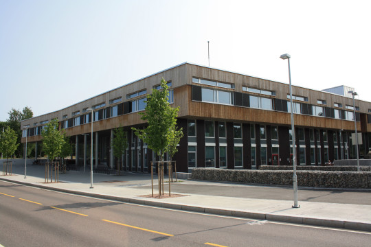 The south west end of the building