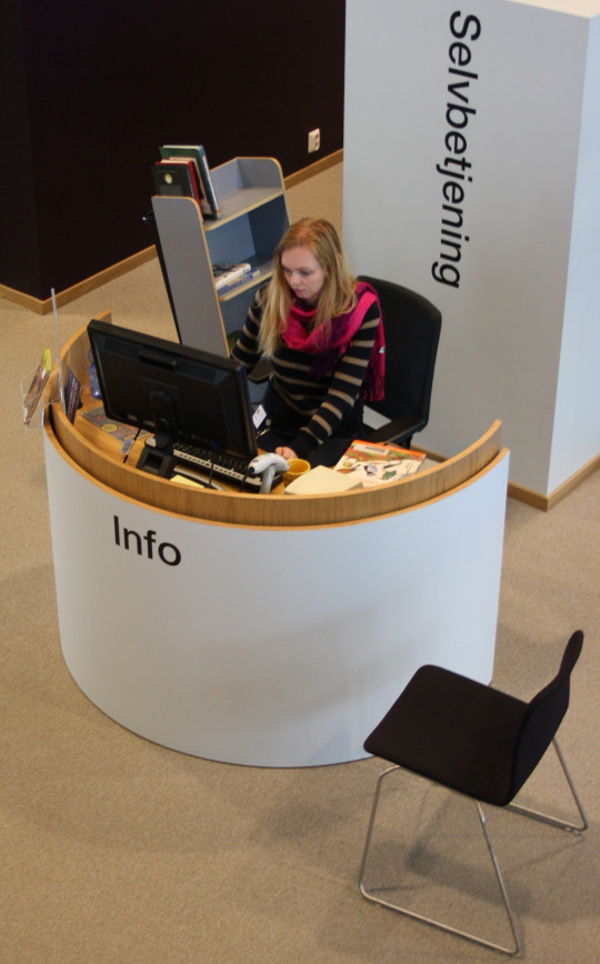Staffed circulation desk