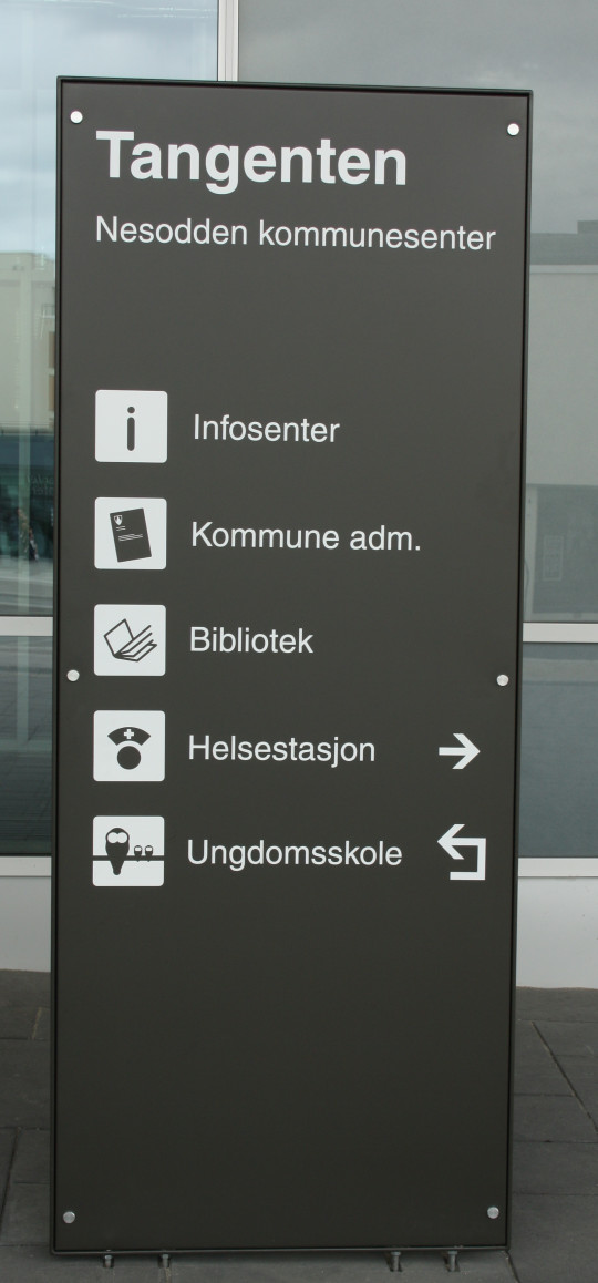 Sign at main entrance