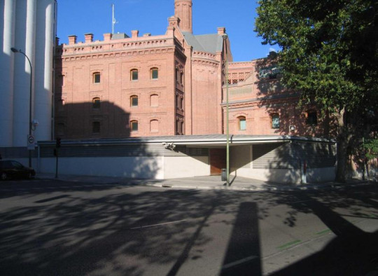 Side view of the Regional Library Joaquín Leguina of Madrid, Spain