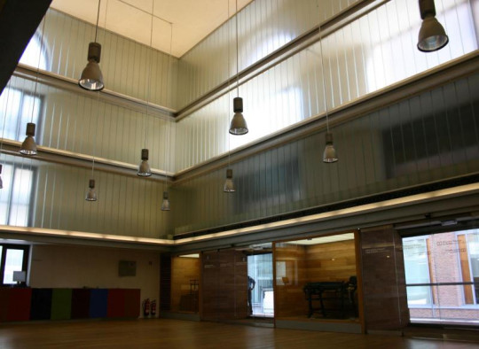 Hall of the Regional Library Joaquín Leguina of Madrid, Spain