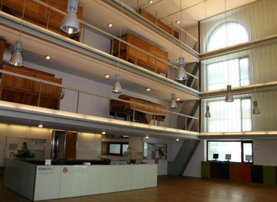 Hall of the Regional Library Joaquín Leguina of Madrid, Spain