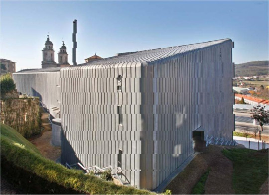 Back view of State Public Library in Santiago de Compostela