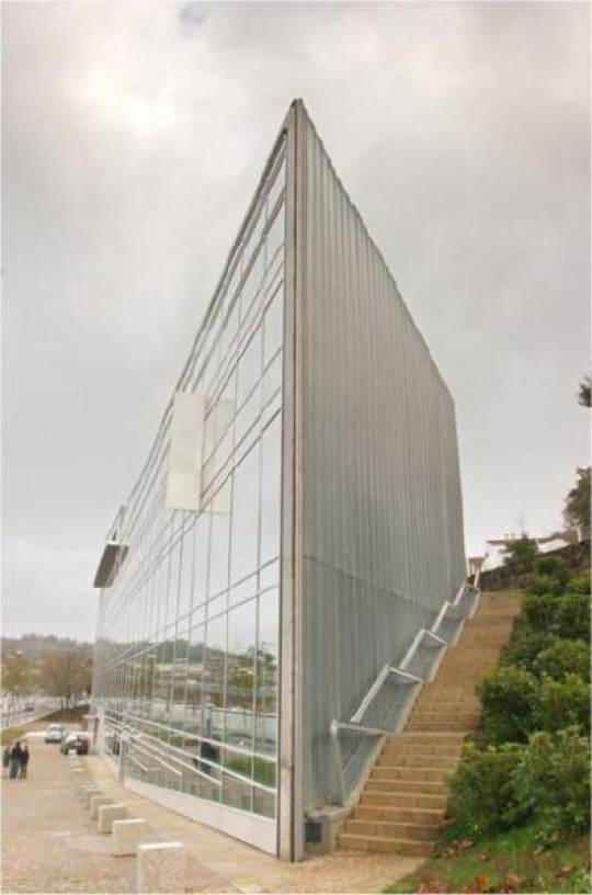Special view of State Public Library in Santiago de Compostela