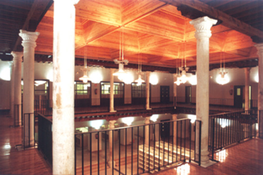 View of the historical courtyard from second floor
