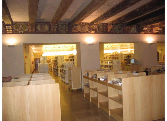 Loan section of the State Public Library in Gualadajara, Spain