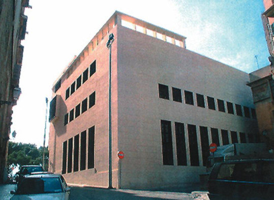 Back view of the State Public Library in Palma de Mallorca, Spain