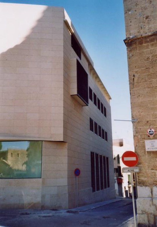 Side view of the State Public Library in Palma de Mallorca, Spain