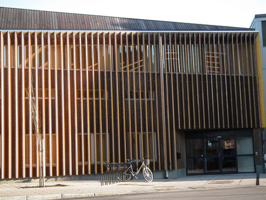 Back side with entrance