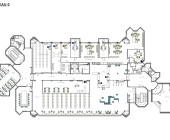 Level 0, Reception desk, cafeteria, adminsitration