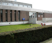front of building