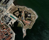 Air photo with Kronborg and Culture Yard