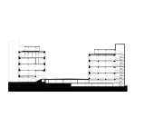 Cross-section of the buildings