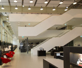 Main stairs inside the library
