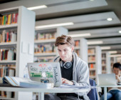Working in a reading room