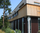 The south east end of the building