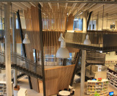 The main stairs in the library - "The cone"