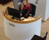 Staffed circulation desk