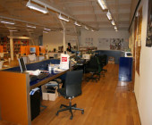 Circulation desk of the Regional Library Joaquín Leguina of Madrid, Spain