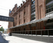 Entrance of the Regional Library Joaquín Leguina of Madrid, Spain