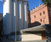 Side view of the Regional Library Joaquín Leguina of Madrid, Spain