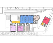Site plan – Regional Library Joaquín Leguina of Madrid, Spain. First floor. Image from http://www.mcu.es/arquitecturaybibliotecas/inicio.cmd