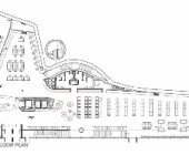 Ground floor plan - State Public Library in Santiago de Compostela. Image from http://andrespereaarquitecto.com/img/02-Biblioteca-Santiago_01.pdf