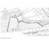 Site plan – State Public Library in Santiago de Compostela. Image from http://andrespereaarquitecto.com/img/02-Biblioteca-Santiago_01.pdf