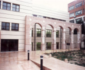 Yard of the modern building