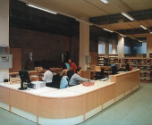 Circulation desk of the State Public Library in Palma de Mallorca, Spain