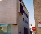 Side view of the State Public Library in Palma de Mallorca, Spain